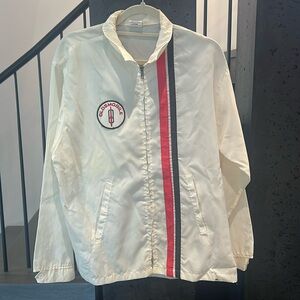 Vintage jacket, size L, with Oldsmobile patch and racing stripe